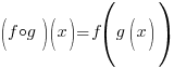 (f circ g)(x)=f(g(x))