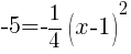 -5=-{1/4}(x-1)^2