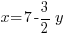 x=7-{3/2}y