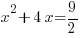 x^2+4x=9/2