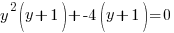 y^2(y+1)+-4(y+1)=0